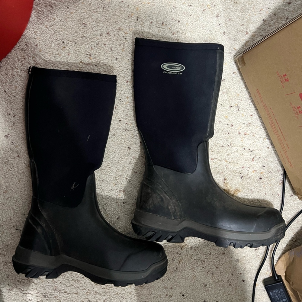 Men’s Grubs mud rain work boots black sz  10 or women’s sz 11 frost line 5.0 - Picture 3 of 12